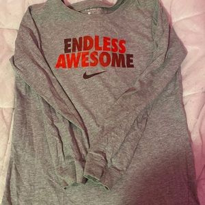 Nike Red & Grey T-shirt Endless Awesome Size M